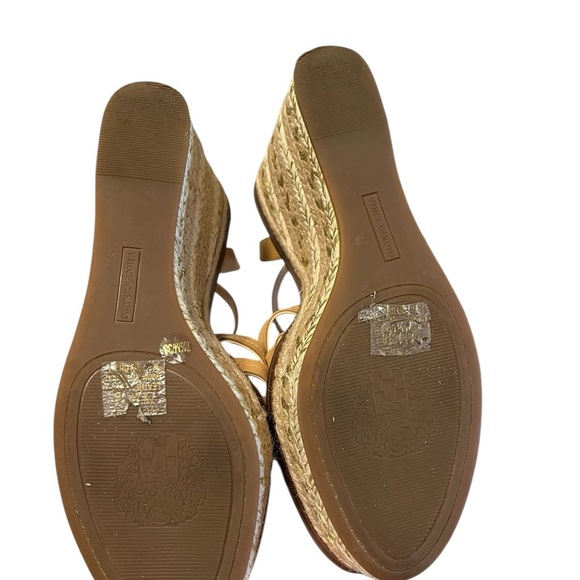Vince Camuto Strappy Tan Wedge Sandals Size 7 1/2 - Picture 5 of 6